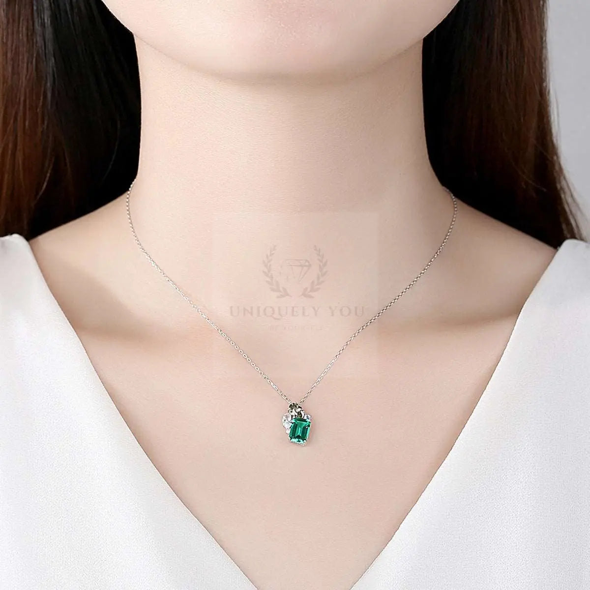 Emerald Gem Stone Necklace - Uniquely You Online