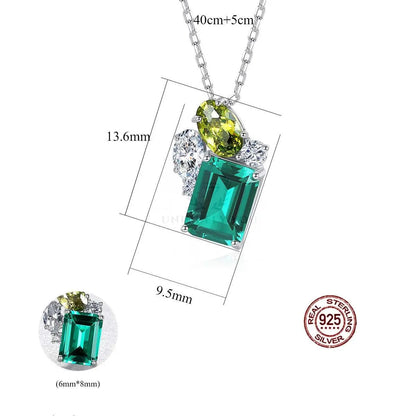 Emerald Gem Stone Necklace - Uniquely You Online