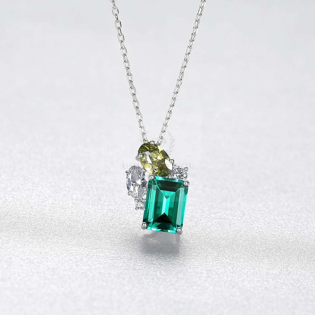 Emerald Gem Stone Necklace - Uniquely You Online