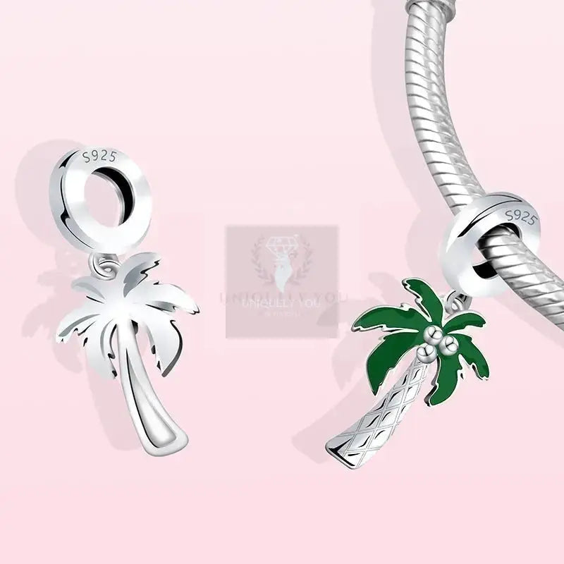 Enamel Coconut Tree Charm - Uniquely You Online