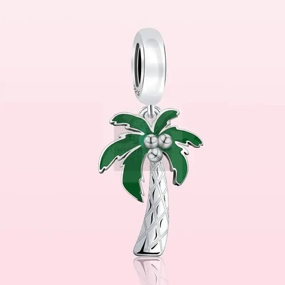 Enamel Coconut Tree Charm - Uniquely You Online