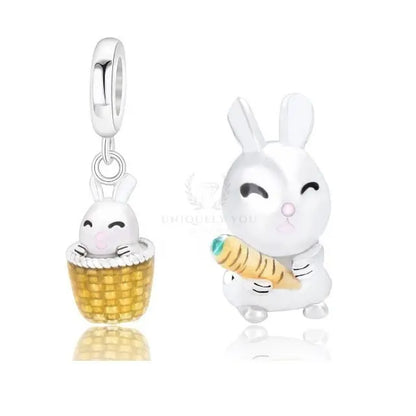 Enamel Rabbit Charm