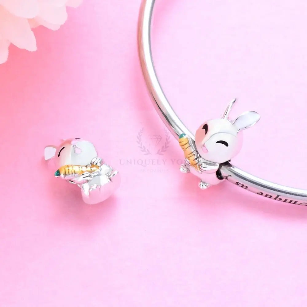 Enamel Rabbit Charm