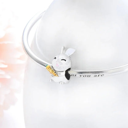 Enamel Rabbit Charm