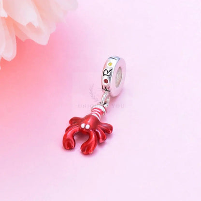 Enameled Red Lobster Charm