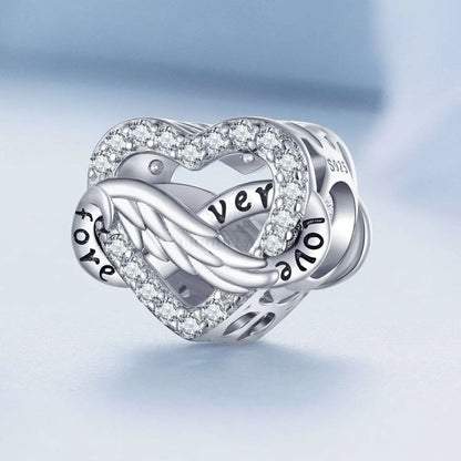 Eternal Heart Infinity Wings Charm