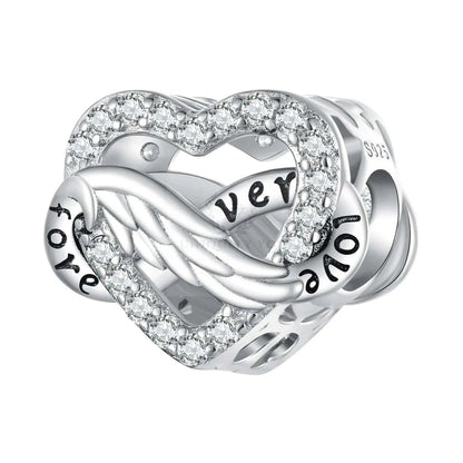 Eternal Heart Infinity Wings Charm