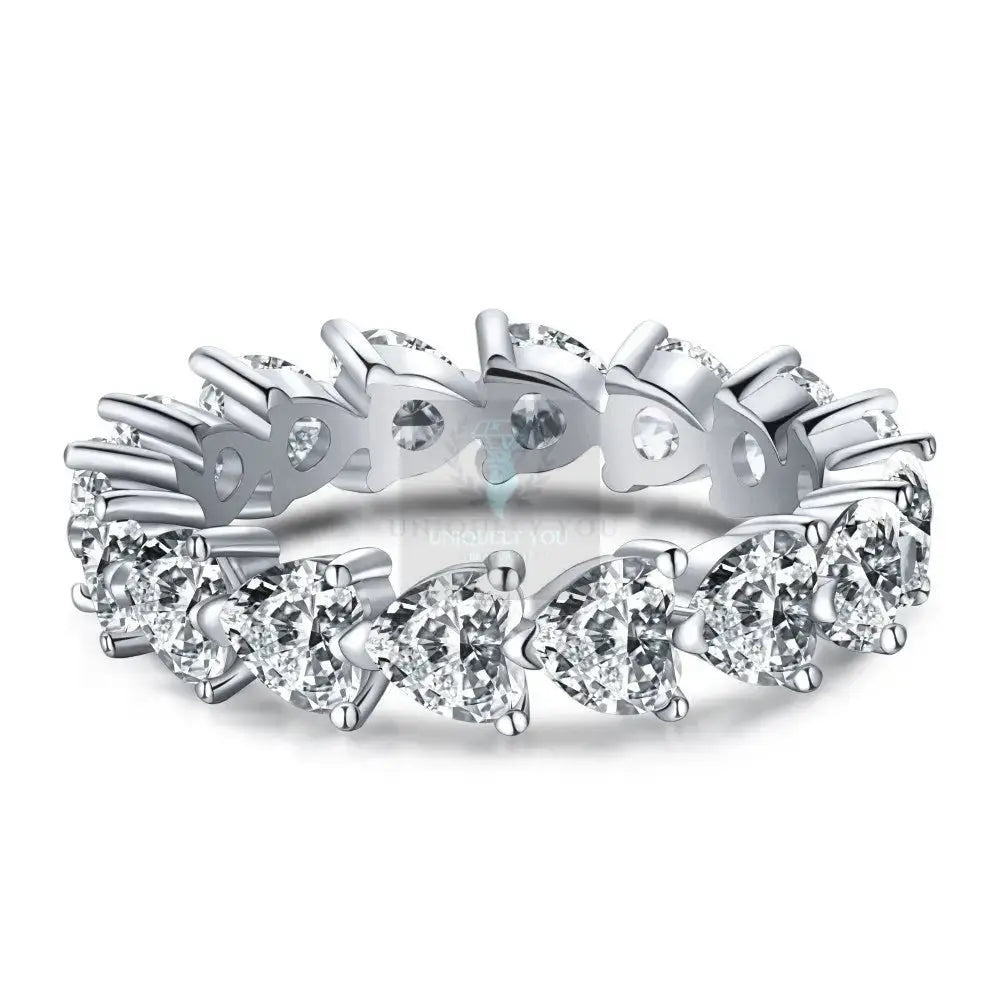 Eternity Pave 5A CZ Silver Rings - Uniquely You Online