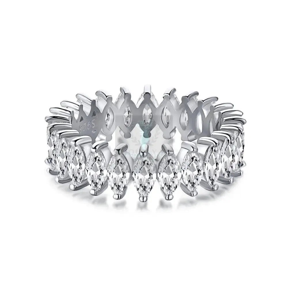 Eternity Pave 5A CZ Silver Rings - Uniquely You Online