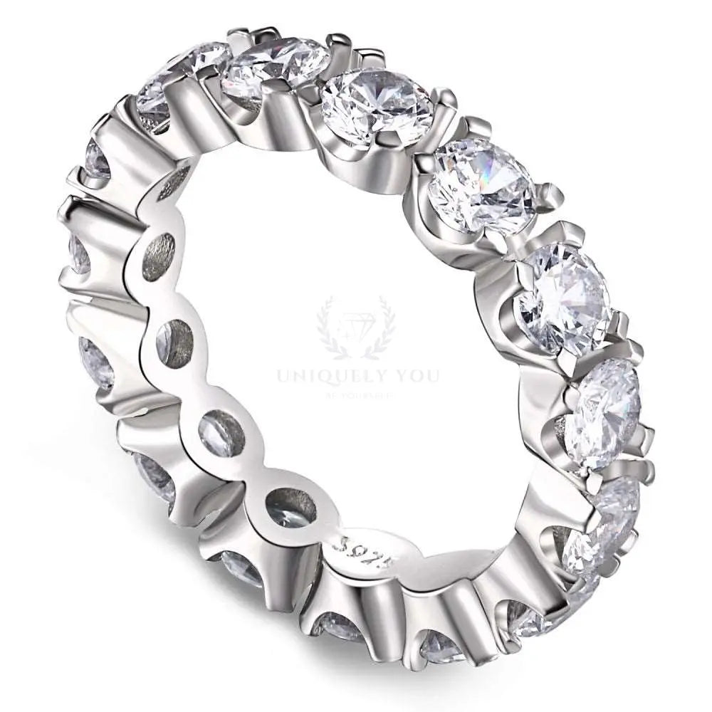 Eternity Pave 5A CZ Silver Rings - Uniquely You Online