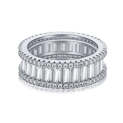 Eternity Pave 5A CZ Silver Rings - Uniquely You Online