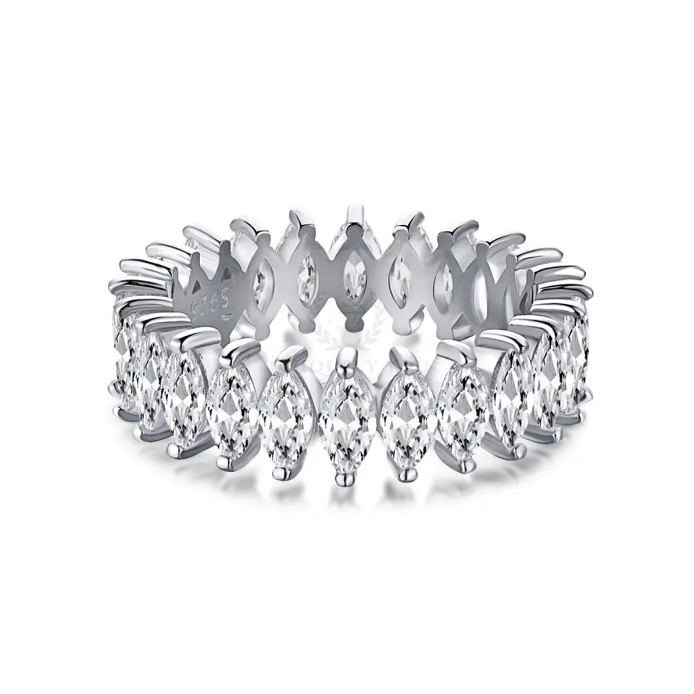 Eternity Pave 5A CZ Silver Rings - Uniquely You Online