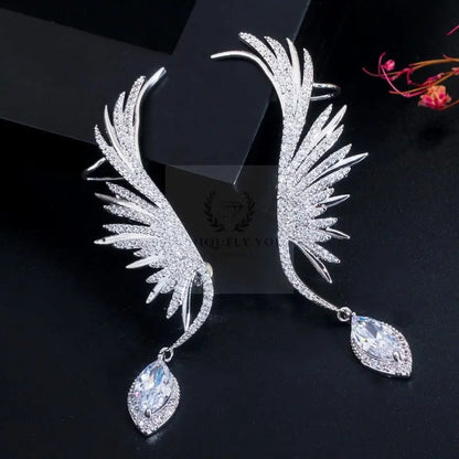 Feather Wing Climber Earrings - Uniquely You Online