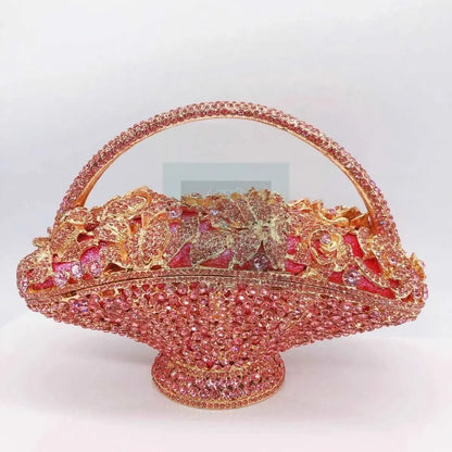 Floral Basket Rhinestone Clutch (variety) - Uniquely You Online