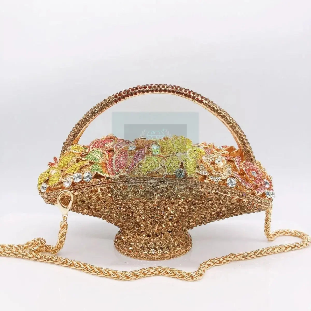 Floral Basket Rhinestone Clutch (variety) - Uniquely You Online