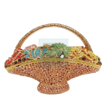 Floral Basket Rhinestone Clutch (variety) - Uniquely You Online