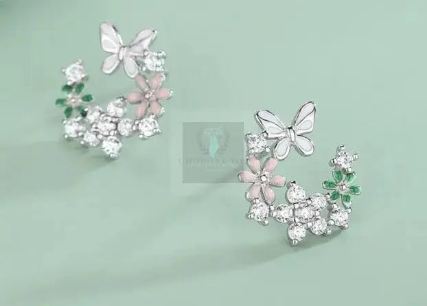 Flower Butterfly Stud Earrings - Uniquely You Online