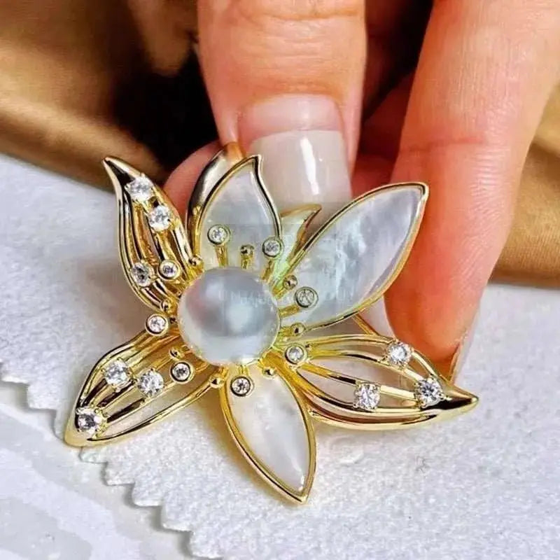 Flower Pearl Brooch - Uniquely You Online