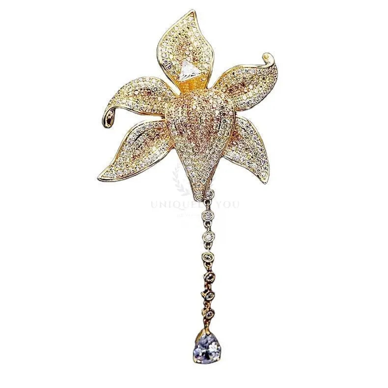 Flower Tassel Brooch - Uniquely You Online