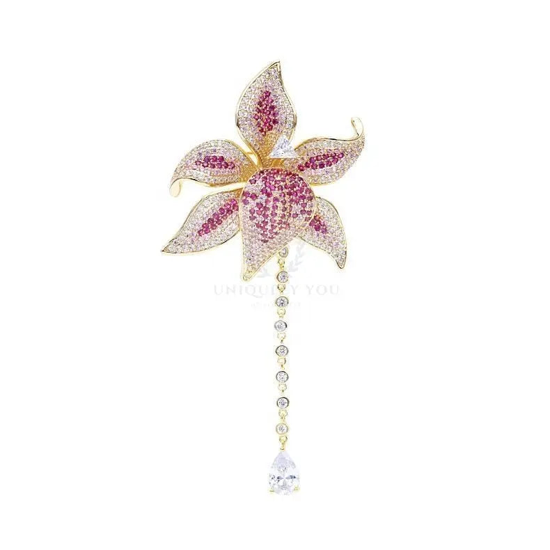 Flower Tassel Brooch - Uniquely You Online