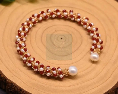 Freshwater Pearl Red Bracelet - Uniquely You Online