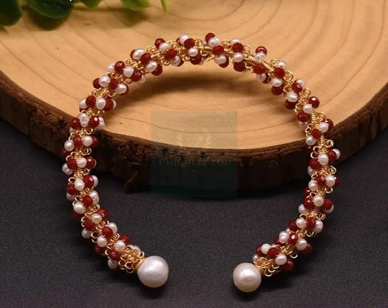 Freshwater Pearl Red Bracelet - Uniquely You Online