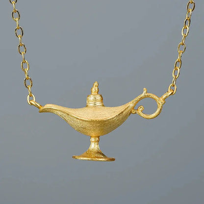 Genie Lamp Pendant with Necklace