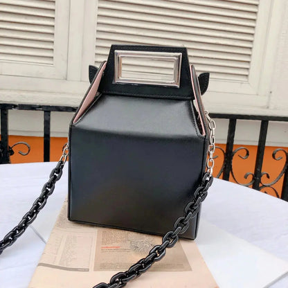 Geometric Leather Box Bag - Uniquely You Online