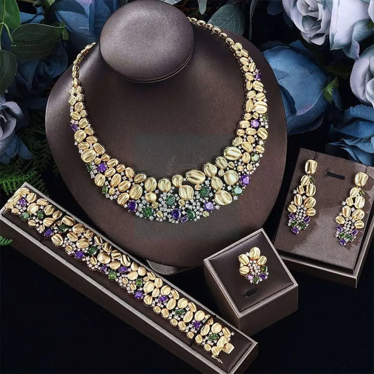 Gold and Gemstone Jewelry Set - Uniquely You Online