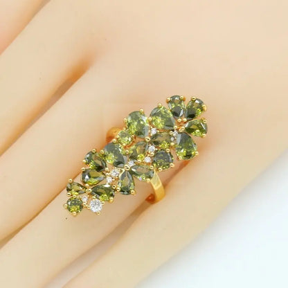 Green Peridot Gold Jewelry Set - Uniquely You Online