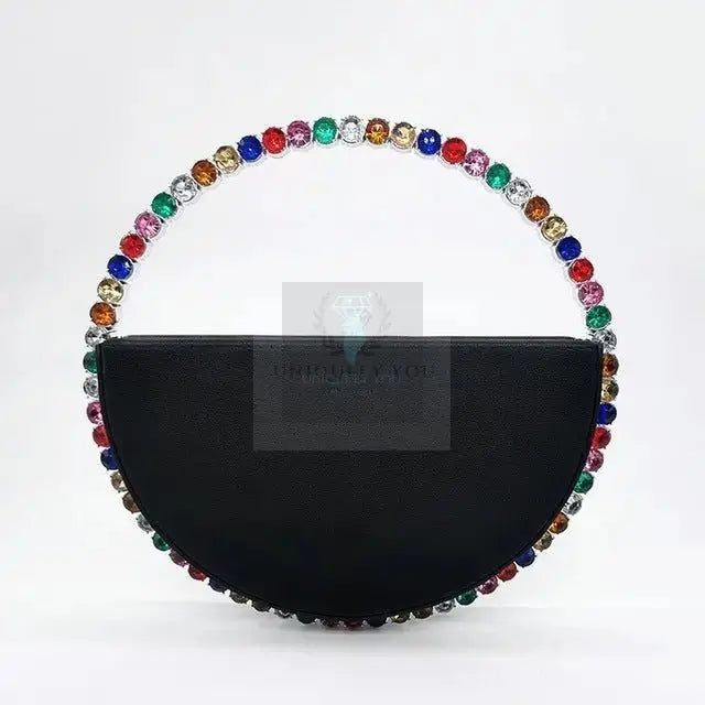 Half Moon Crystal Handle Clutch - Uniquely You Online