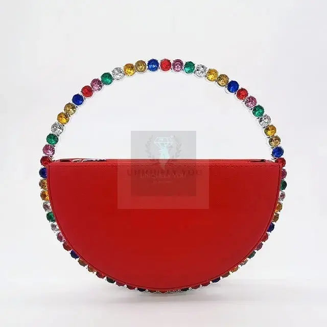 Half Moon Crystal Handle Clutch - Uniquely You Online