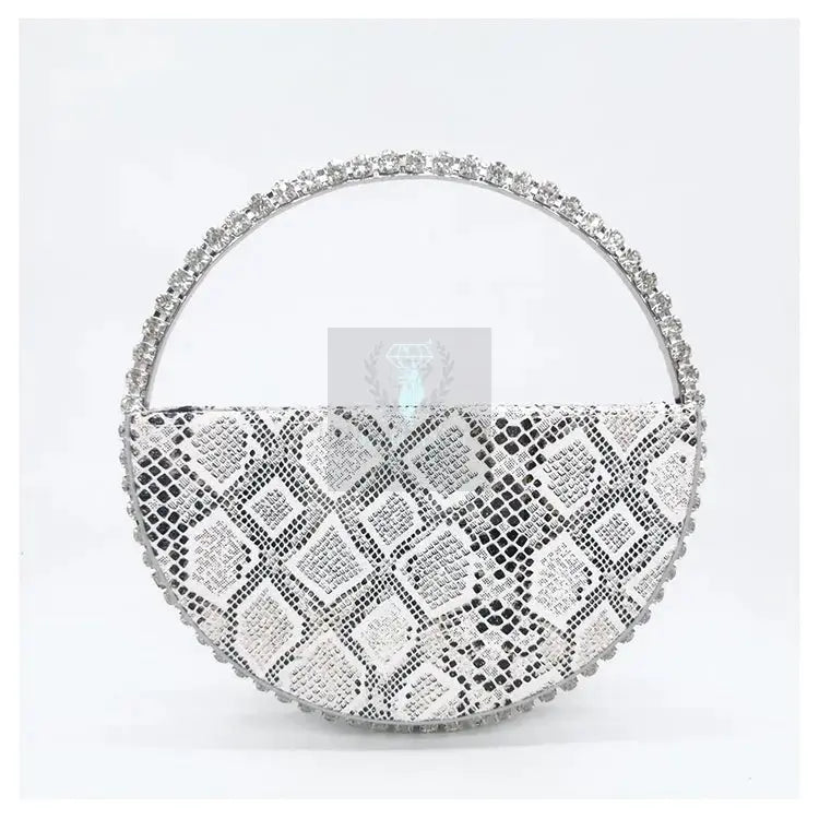 Half Moon Crystal Handle Clutch - Uniquely You Online