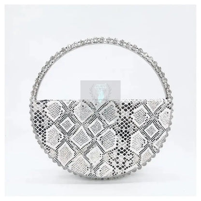 Half Moon Crystal Handle Clutch - Uniquely You Online