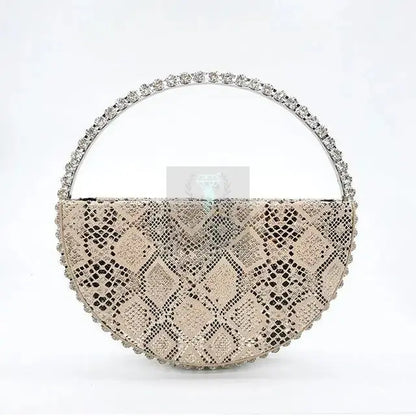 Half Moon Crystal Handle Clutch - Uniquely You Online