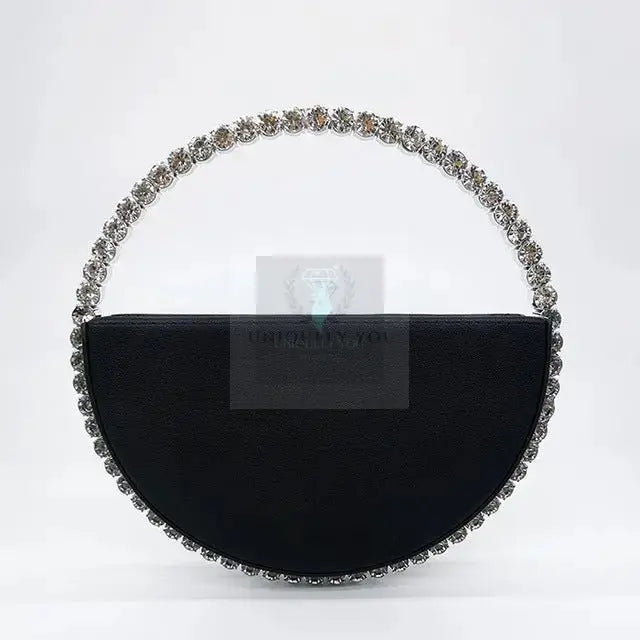 Half Moon Crystal Handle Clutch - Uniquely You Online