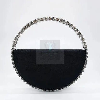 Half Moon Crystal Handle Clutch - Uniquely You Online