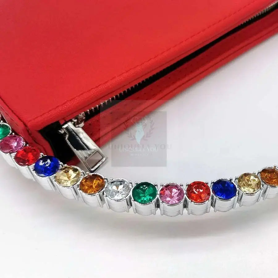 Half Moon Crystal Handle Clutch - Uniquely You Online