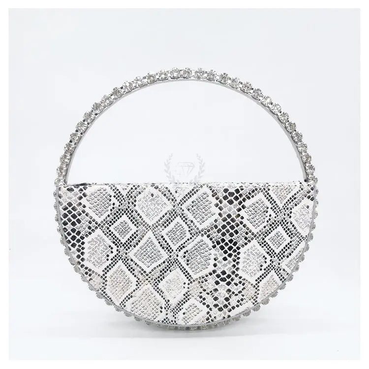 Half Moon Crystal Handle Clutch - Uniquely You Online