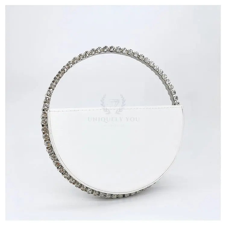 Half Moon Crystal Handle Clutch - Uniquely You Online