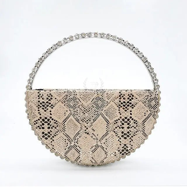 Half Moon Crystal Handle Clutch - Uniquely You Online