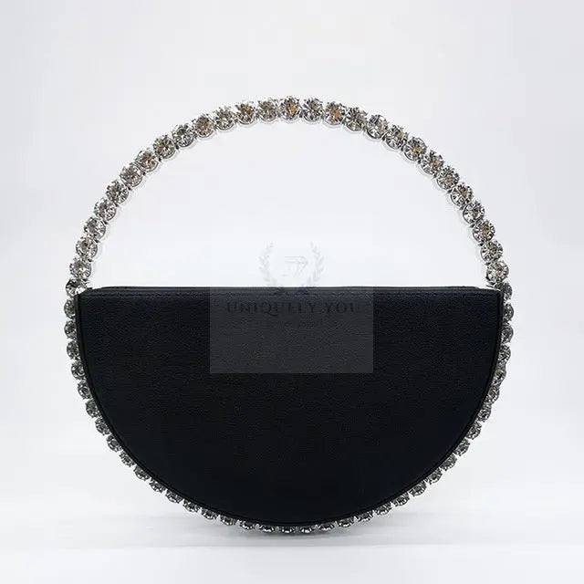 Half Moon Crystal Handle Clutch - Uniquely You Online