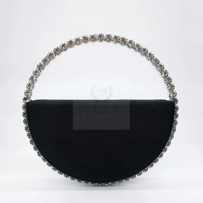 Half Moon Crystal Handle Clutch - Uniquely You Online