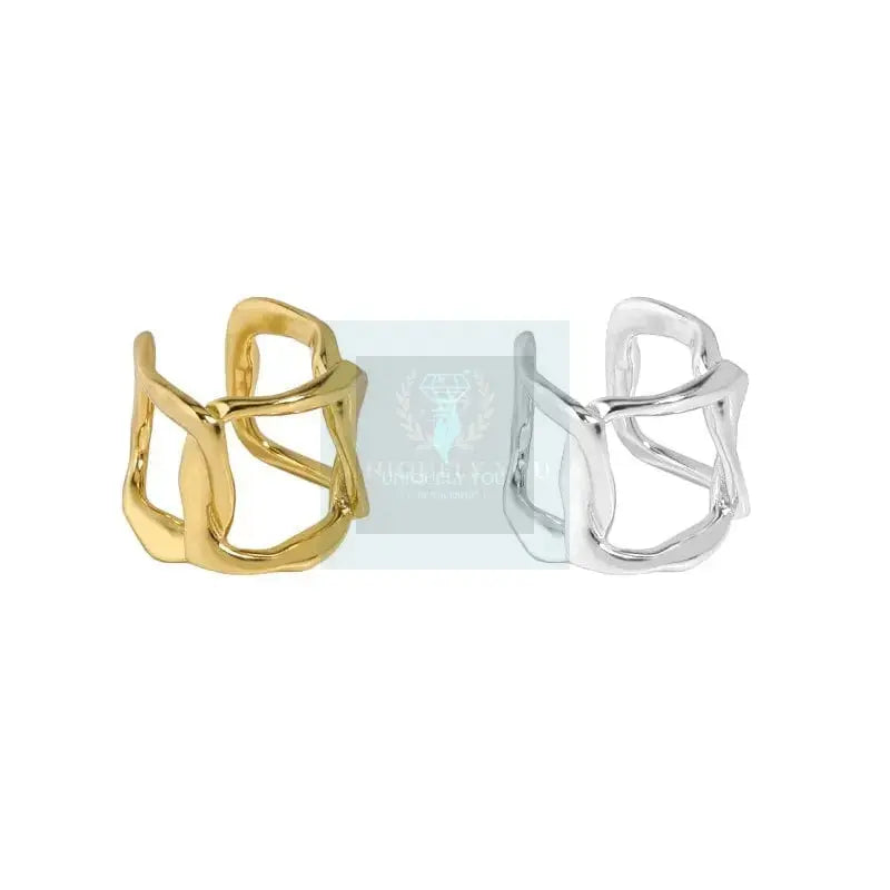 Hollow Square Ear Cuff - Uniquely You Online