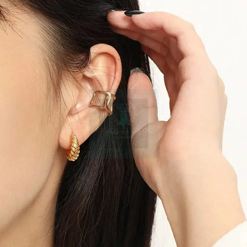 Hollow Square Ear Cuff - Uniquely You Online