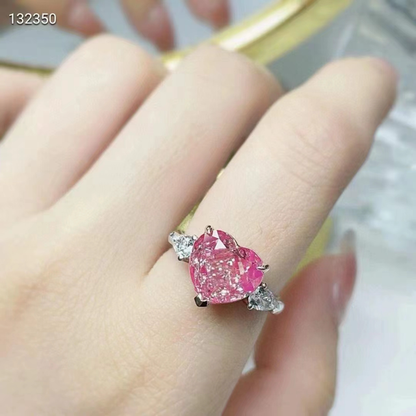 5.01ct Natural Pink Diamond Heart Ring