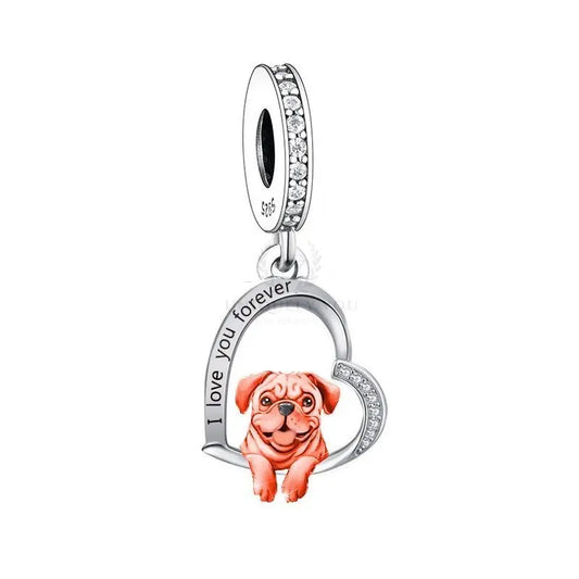 I Love You Forever Pug Charm - Uniquely You Online