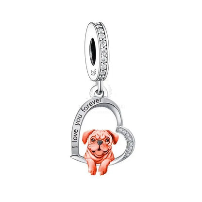 I Love You Forever Pug Charm