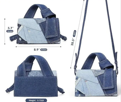 Mini Denim Patchwork Crossbody