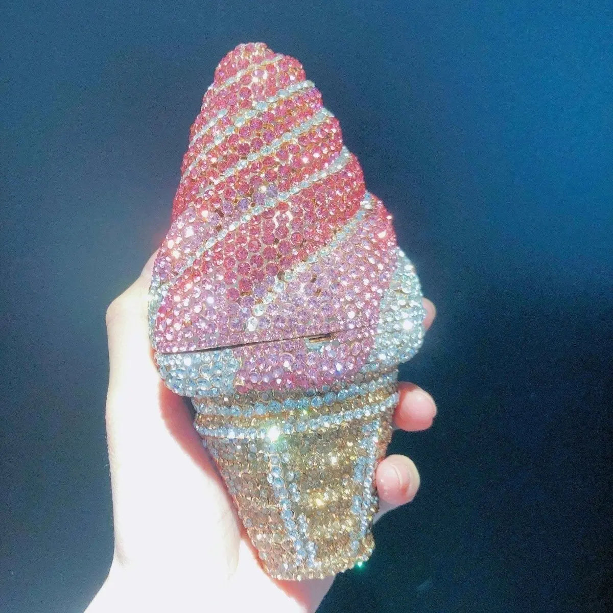 Ice Cream Cone Crystal Novelty Clutch - Uniquely You Online